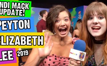Piper Reese interviewing Peyton Elizabeth Lee at the 2019 Kids Choice Awards