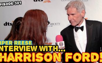 Piper Reese interviewing Harrison Ford